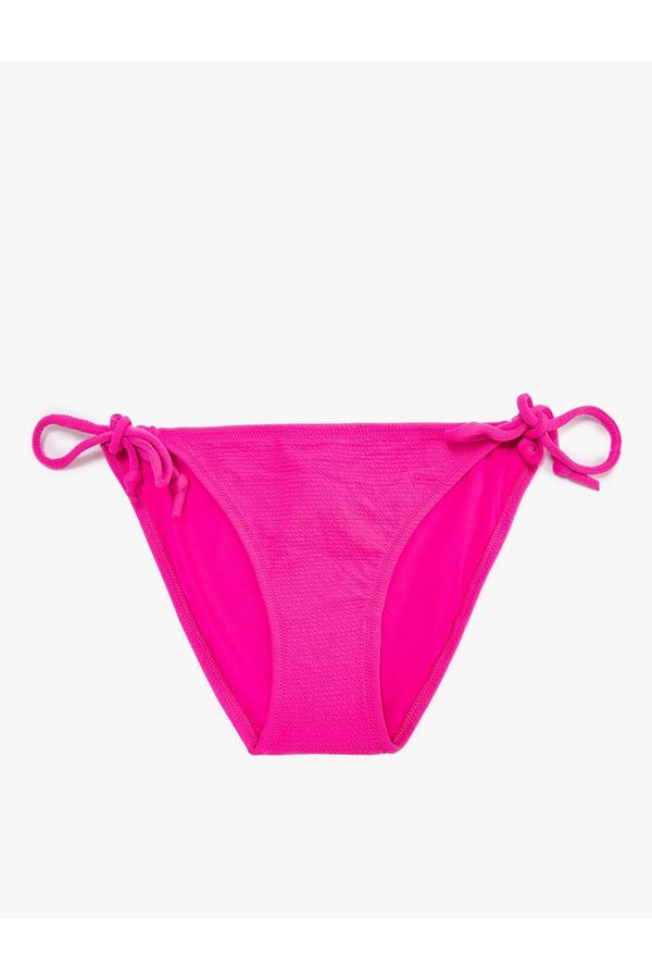 Koton Koton бразилски бикини дъното основни текстурирани странични вратовръзка детайл
