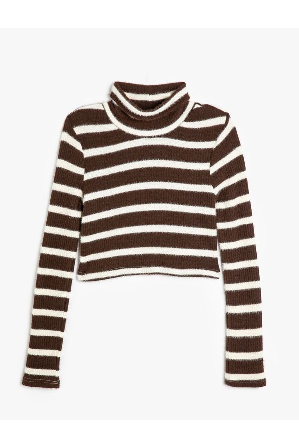 Koton Koton Brown Striped Women's Sweater