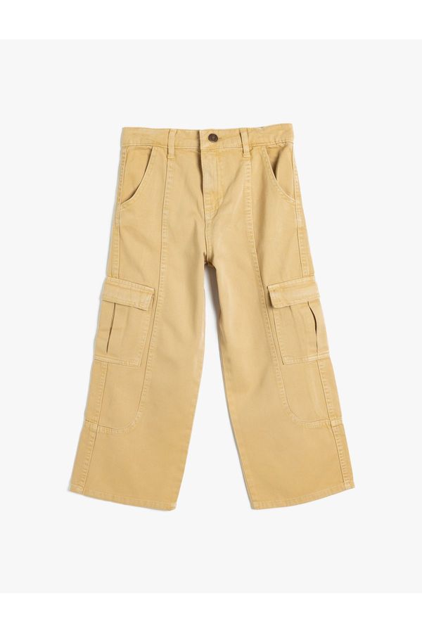 Koton Koton Cargo Jeans Wide Leg Cotton - Wide Leg Jean