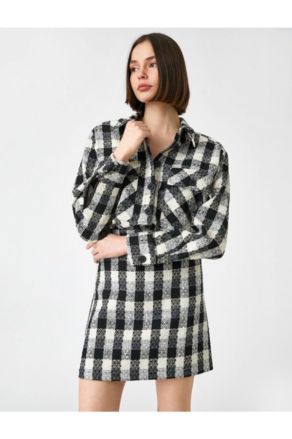 Koton Koton Checkered Pocket Jacket