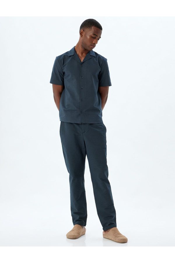 Koton Koton Chino Trousers Pocket Detailed Waist Tie Cotton