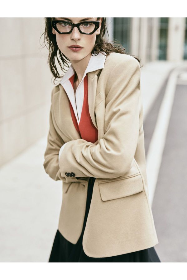 Koton Koton Comfortable Fit Midi Pleated Skirt with Belt