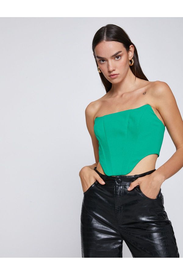 Koton Koton Corset Bustier Strapless Zippered