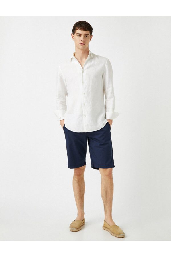 Koton Koton Cotton Men's Shorts with Pockets