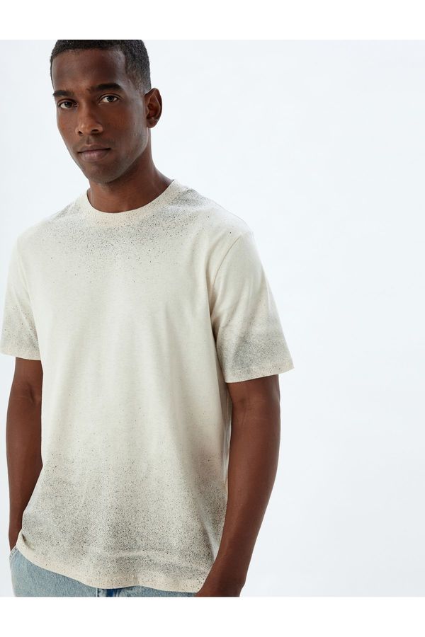 Koton Koton Crew Neck T-Shirt Printed Short Sleeve Cotton