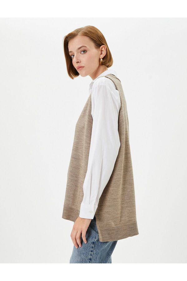 Koton Koton Дамска жилетка от норка