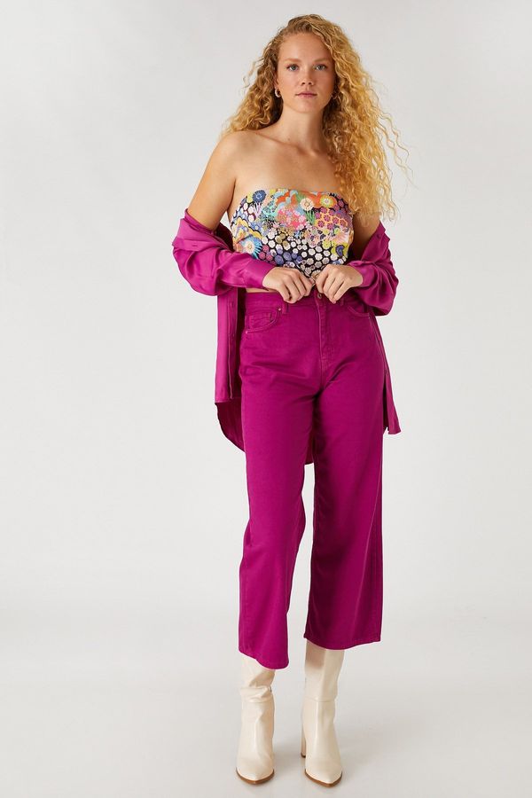 Koton Koton Дамски Дънки Fuchsia