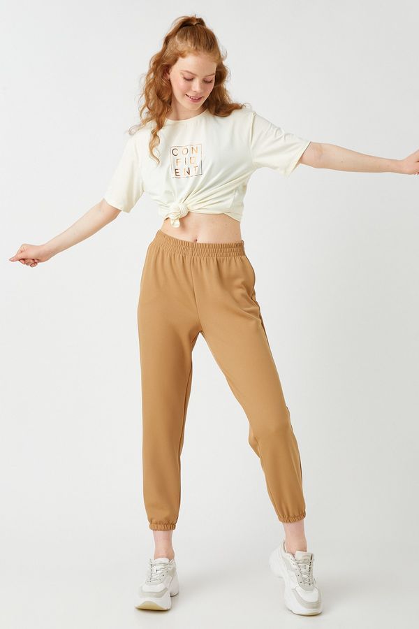 Koton Koton Дамски кафяви панталони