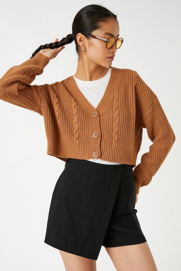 Koton Koton Дамски Камилска Коса Жилетка