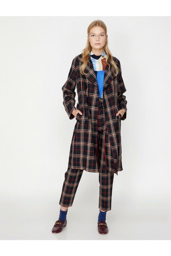 Koton Koton Дамски Navy Blue Trench Палто