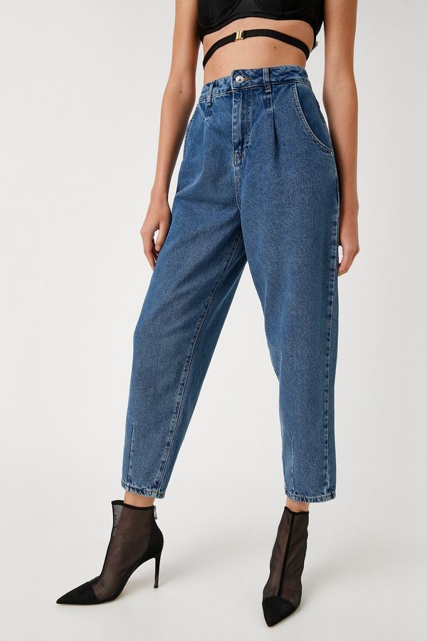 Koton Koton Дамски средни индигови панталони