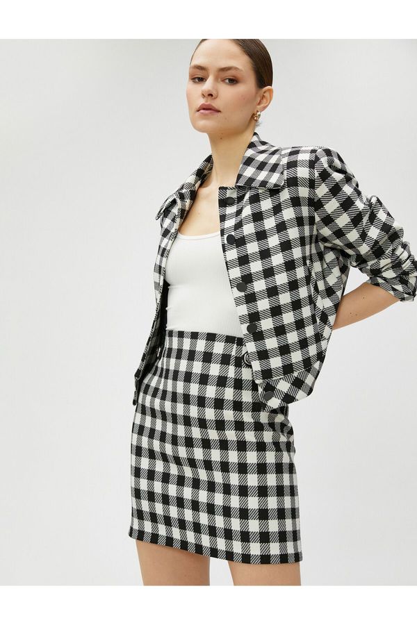 Koton Koton Дамско черно каре яке
