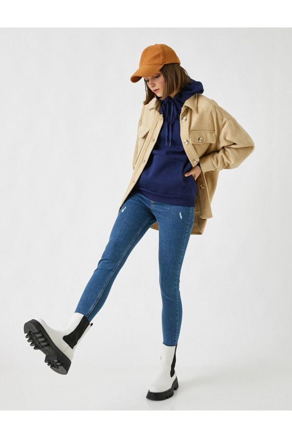 Koton Котон Дънки - Тъмно синьо - Кльощава