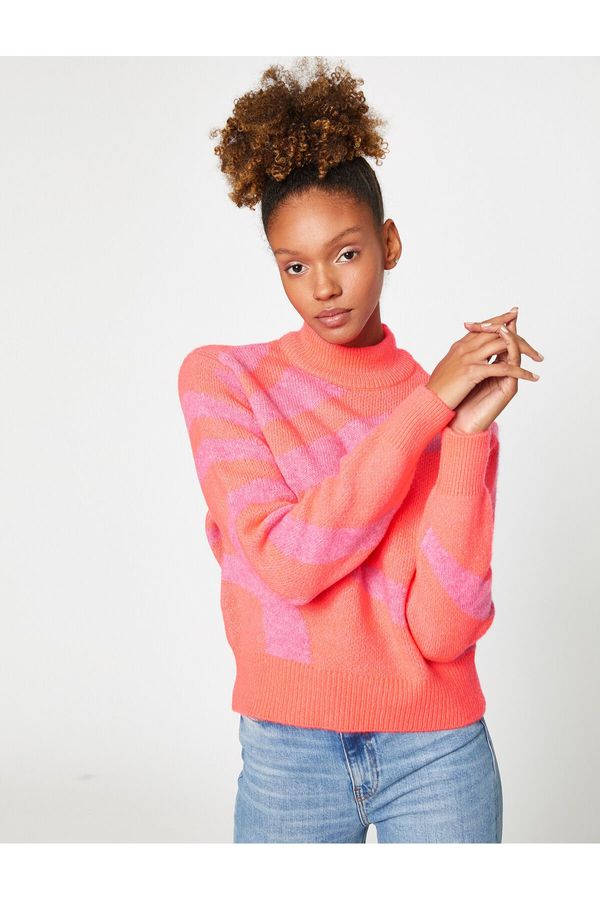 Koton Koton екипажа врата пуловер дълъг ръкав шарени