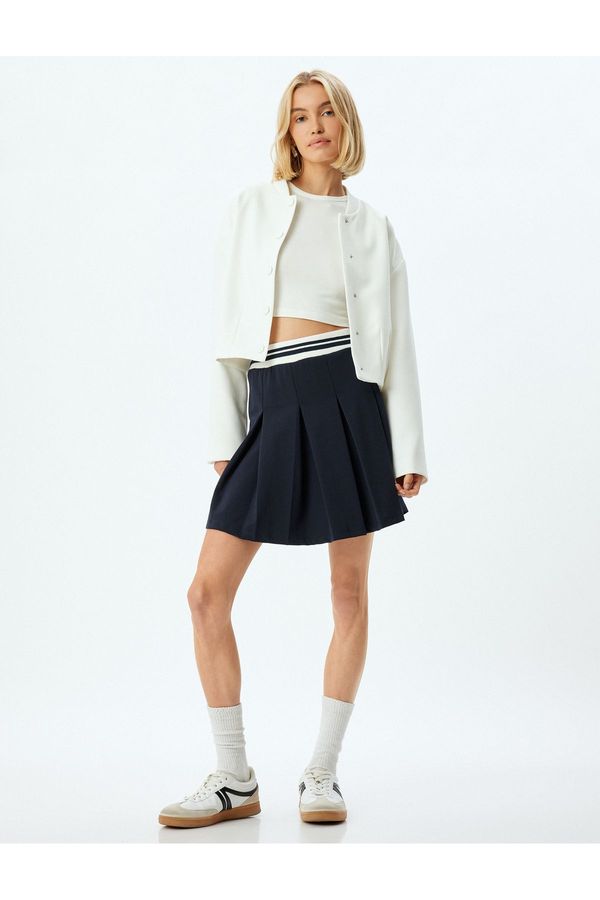 Koton Koton Elastic Detailed Mini Pleated Skirt