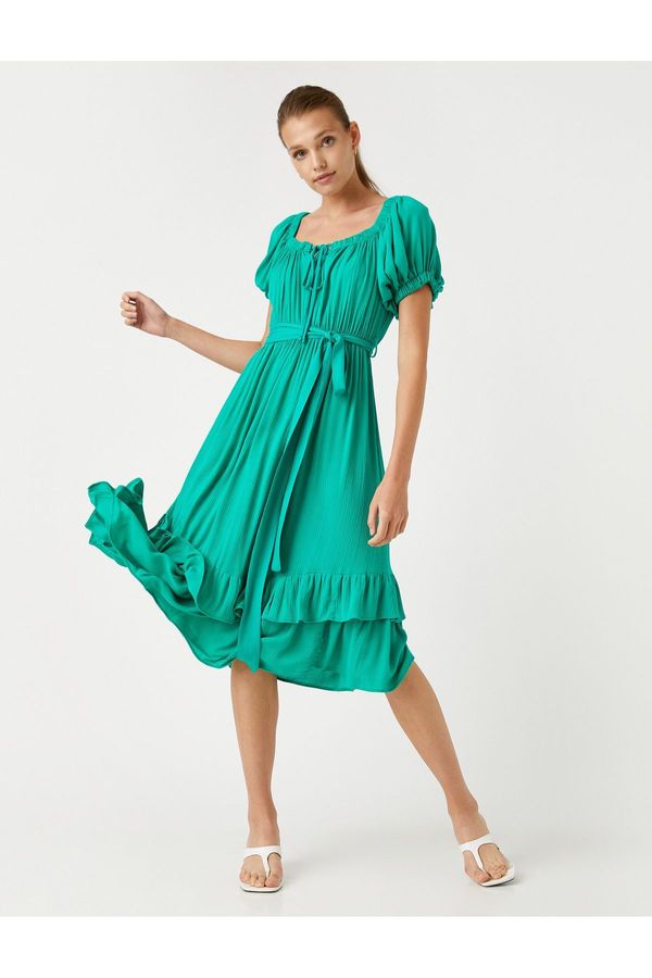 Koton Koton Flounce Midi рокля