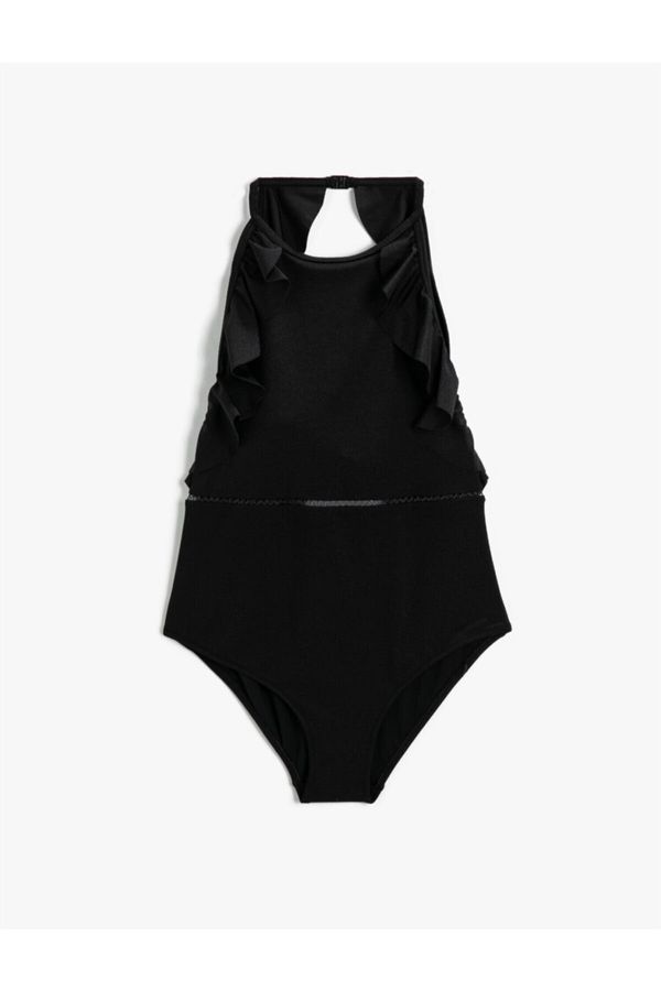 Koton Koton Frilled Halterneck Swimsuit