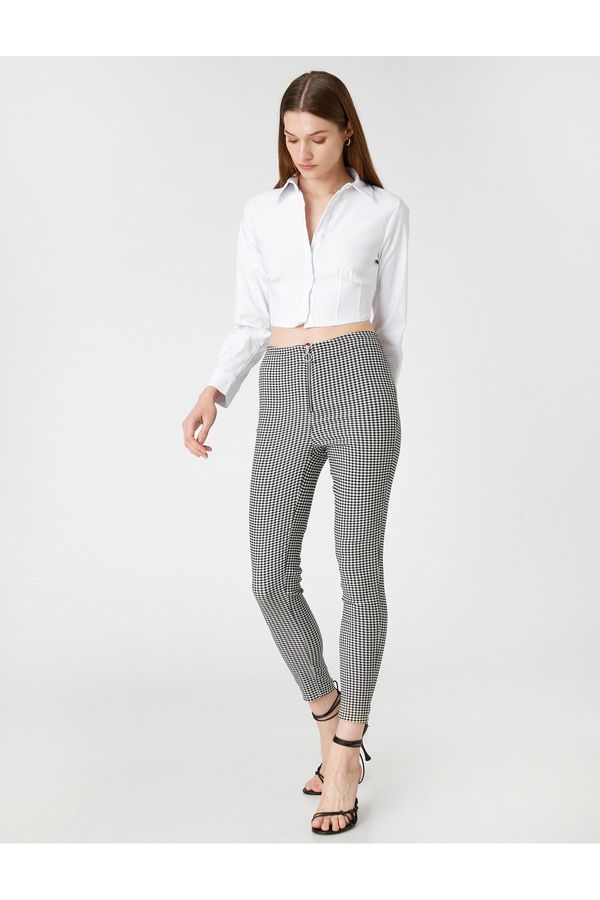 Koton Koton гамаши панталони цип детайл нормална талия