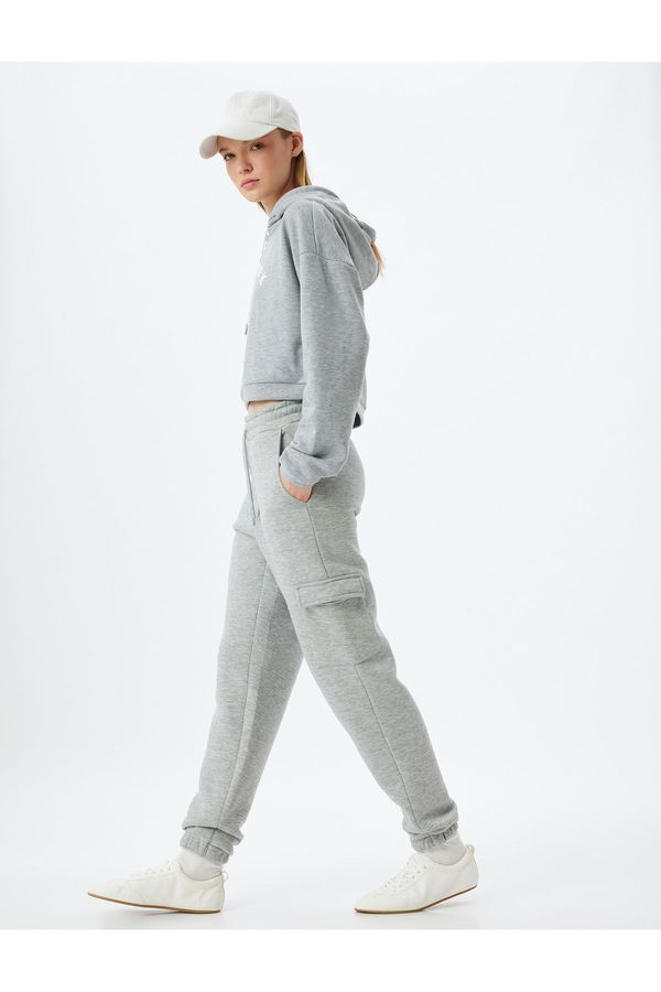 Koton Koton Grey Melange Women's Sweatpants