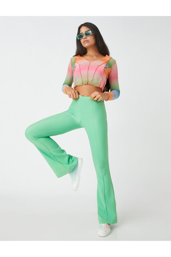 Koton Koton испански крак панталони с цепки