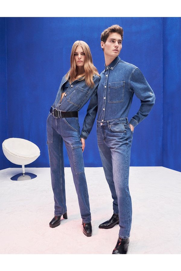 Koton Котон карго дънки с джобове - Eve Slim дънки