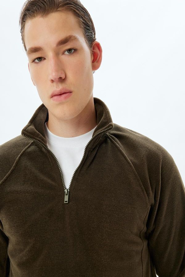 Koton Koton Khaki Men's Adult Sweatshirt