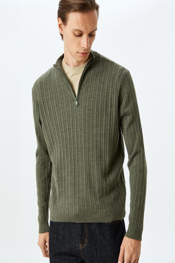 Koton Koton Khaki Men's Sweater