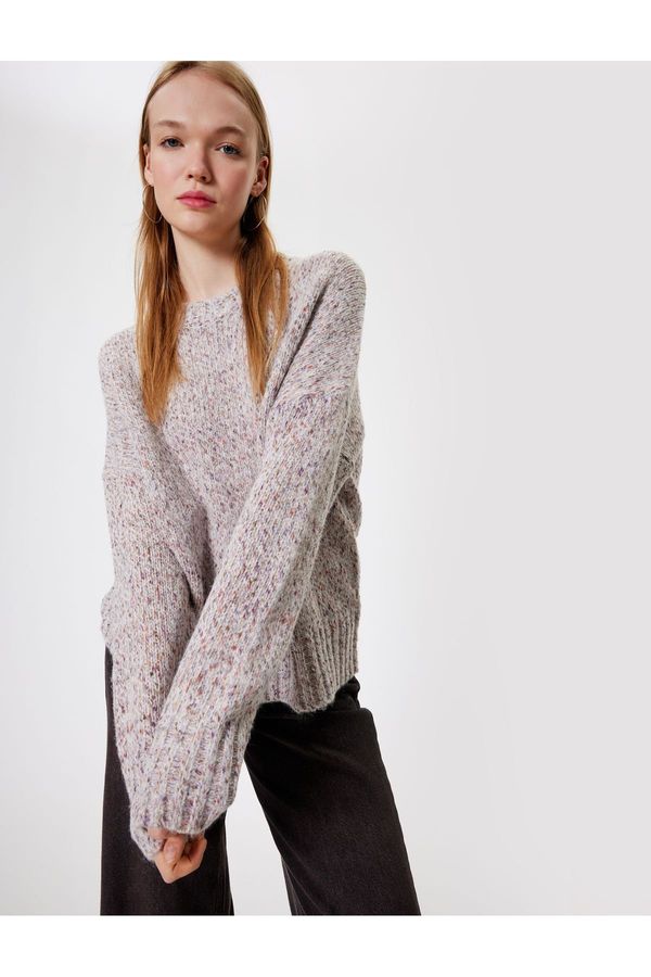 Koton Koton Knitwear Sweater Crew Neck Soft Texture Flecked