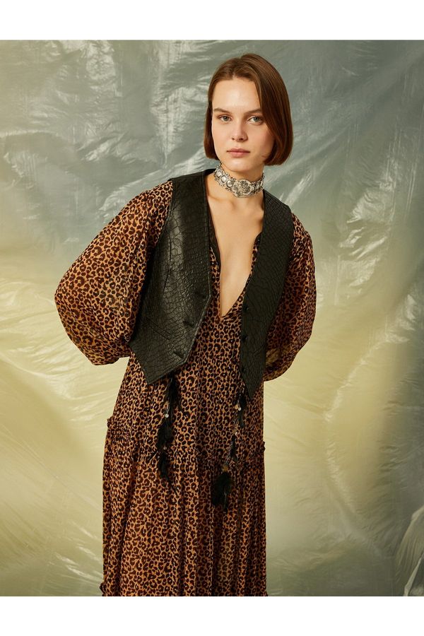 Koton Koton крокодил кожа поглед жилетка