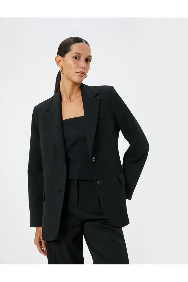 Koton Koton Kt - Blazer Jacket Double Breasted Flap Pocket Detail