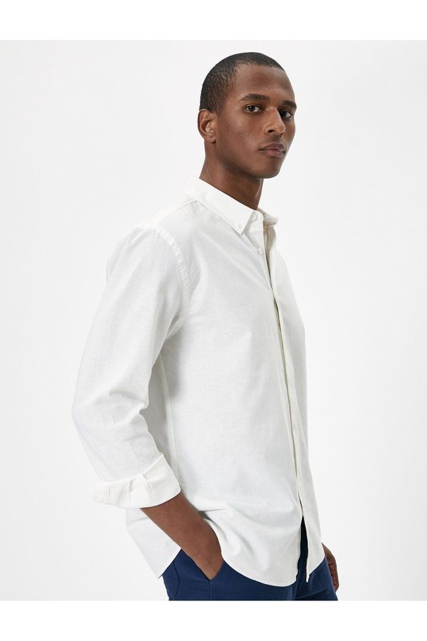 Koton Koton Long Sleeve Shirt Classic Cuff Collar Buttoned