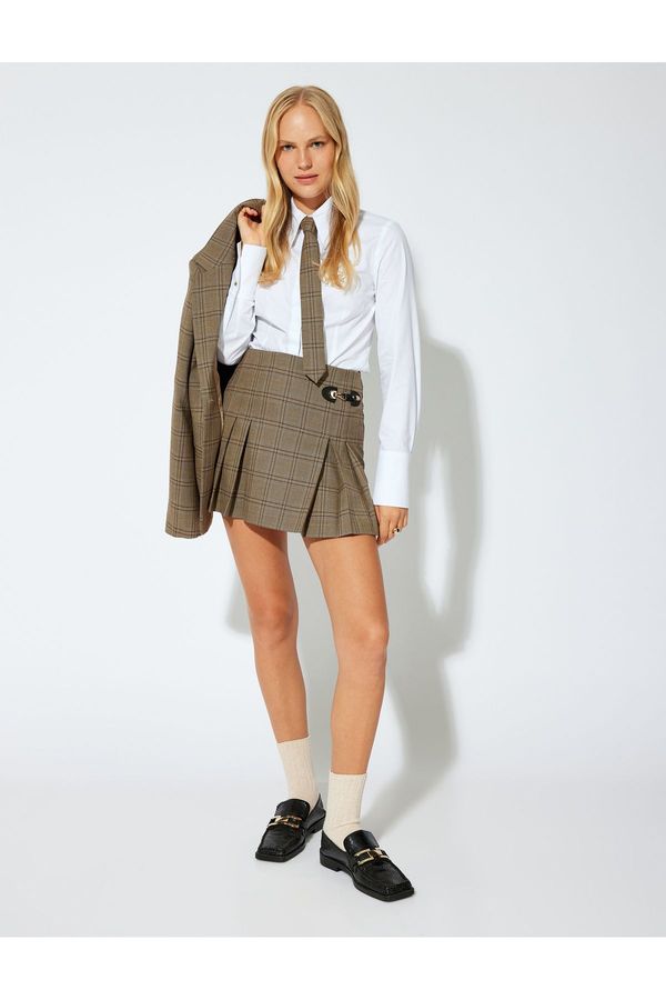 Koton Koton Long Sleeve Shirt Cuffs with Wide Embroidery Detail