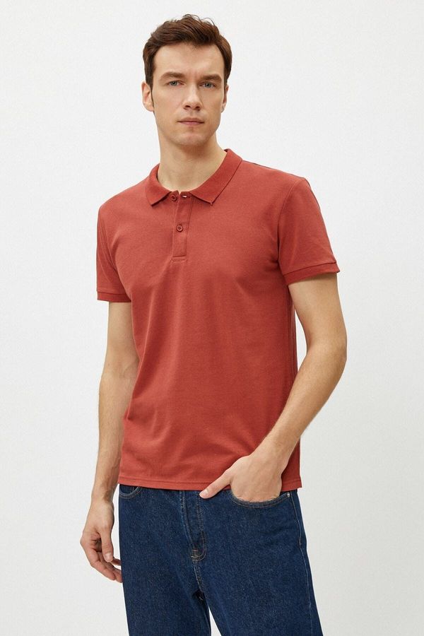 Koton Koton Men&#039;s Polo Neck T-Shirt Basic Short Sleeve Cotton