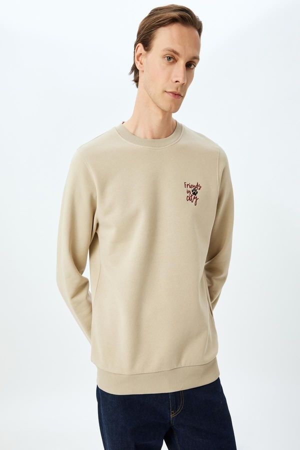 Koton Koton Men's Beige Sweatshirt