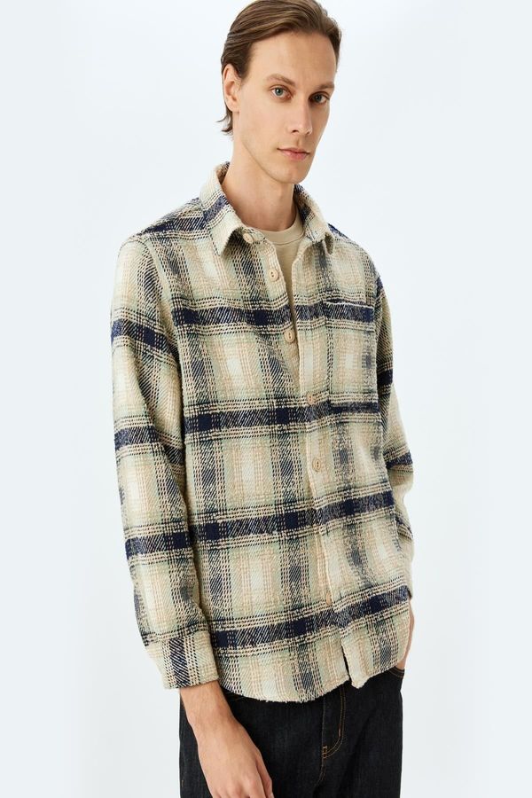 Koton Koton Men's Blue Plaid Shirt