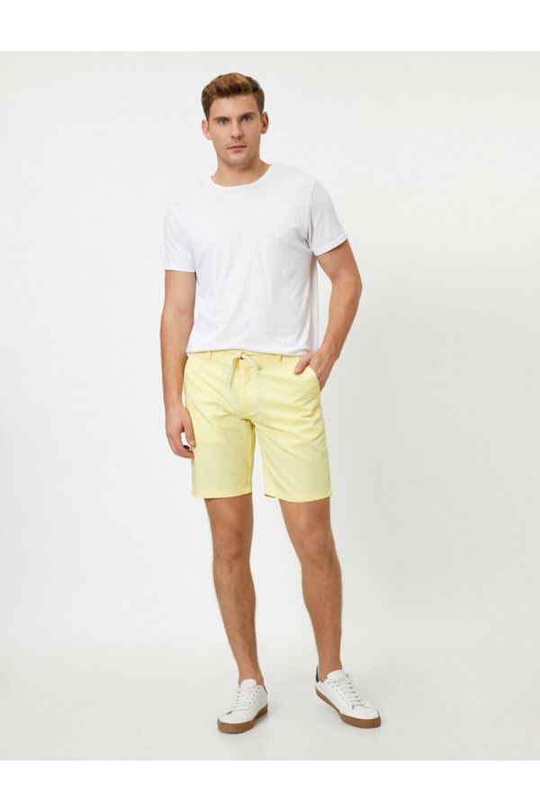 Koton Koton Men's Comfortable Fit Shorts with Elastic Waistband