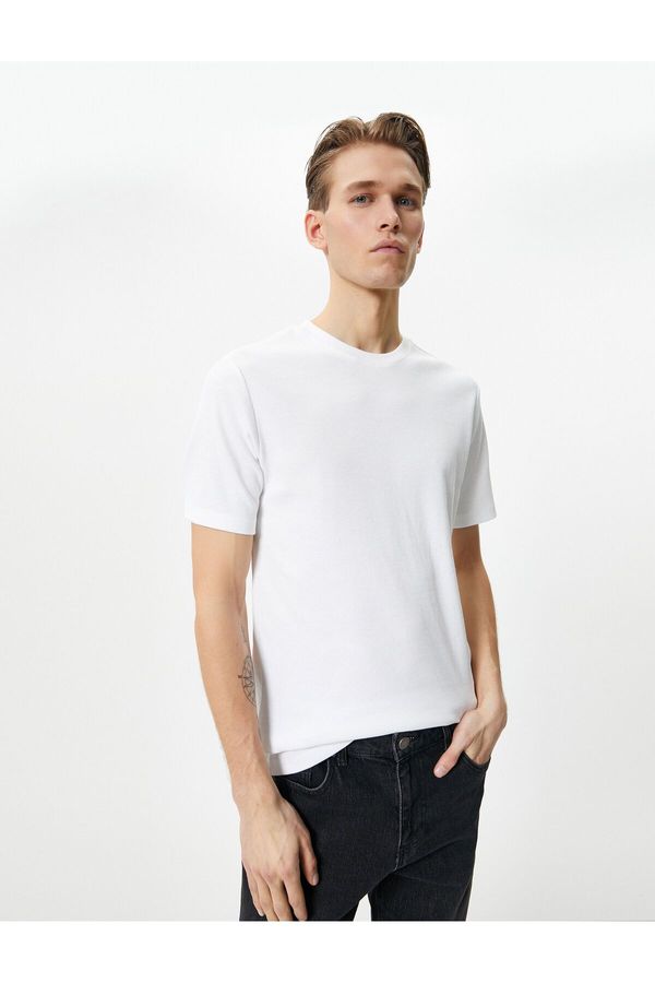 Koton Koton Men's T-shirt 4sam10272hk White