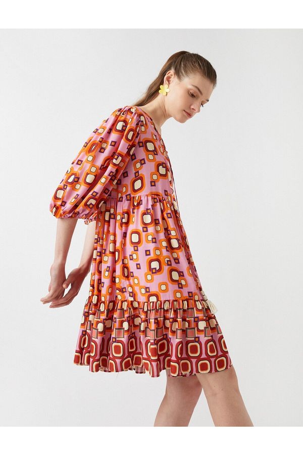 Koton Koton мини балон ръкав рокля къса