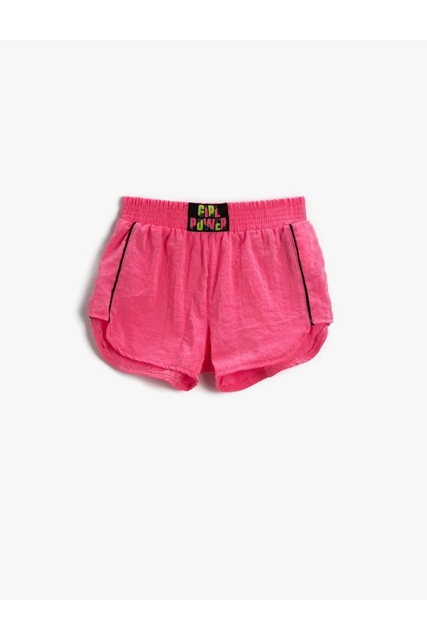 Koton Koton Mini Shorts with Stripe Detail Elastic Waist.