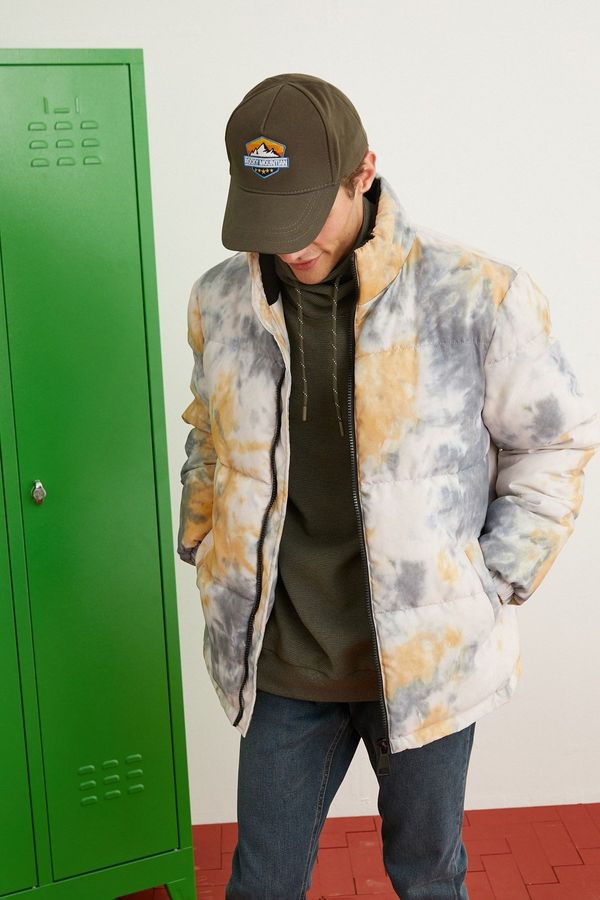 Koton Koton Мъжко сиво яке с шарки