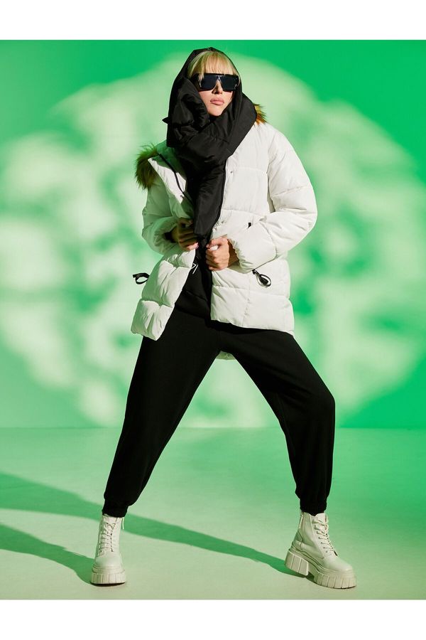 Koton Koton надуваеми палто изкуствена кожа подробни