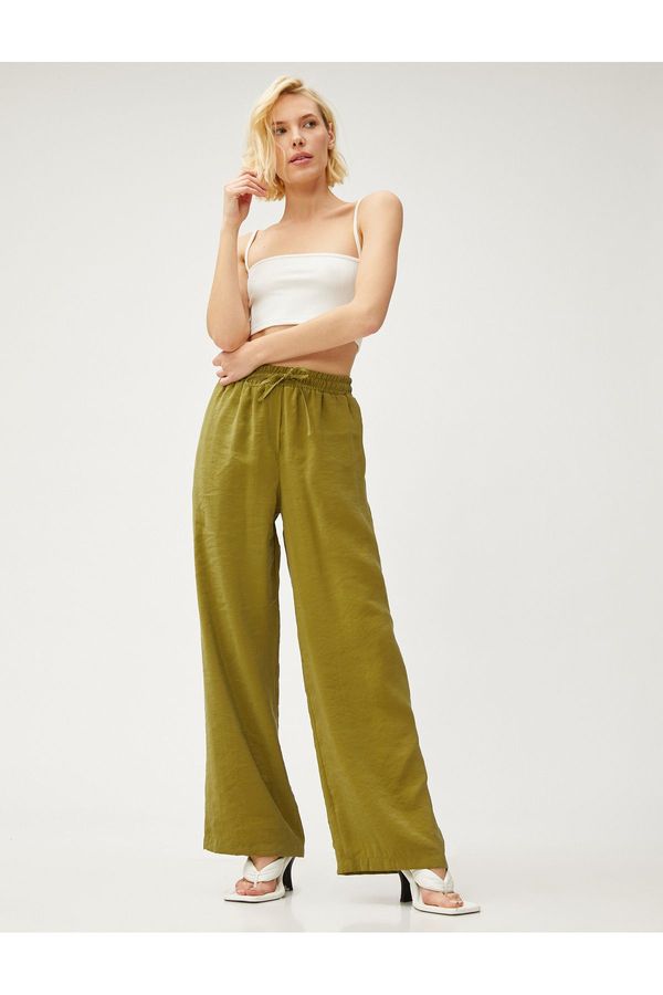 Koton Koton Нормална талия Стандартен Каки Дамски Панталон 3sak40007pw