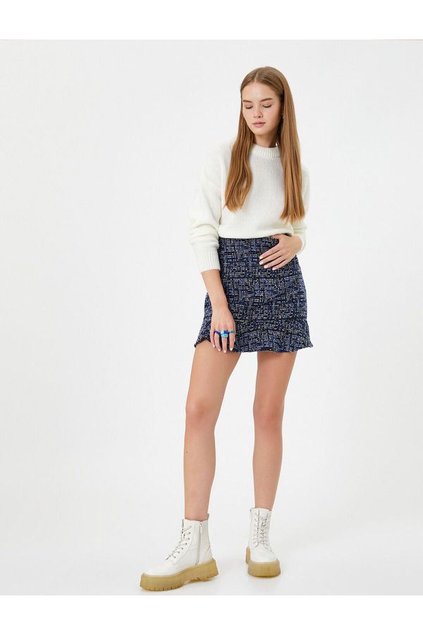 Koton Koton основни трикотаж пуловер кръг врата дълъг ръкав