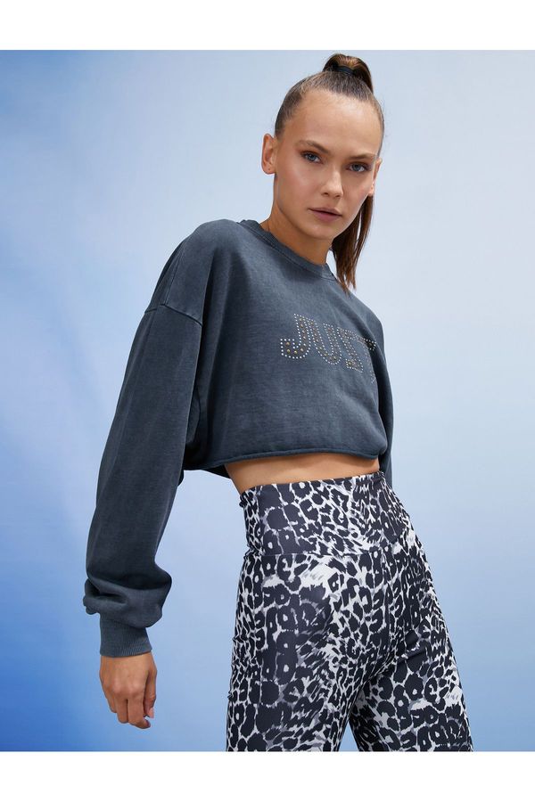 Koton Koton Oversize Crop Athlete Sweatshirt