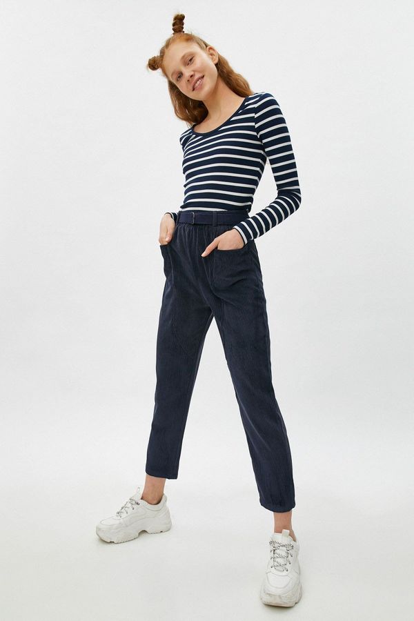 Koton Котон панталон - тъмно син - прав