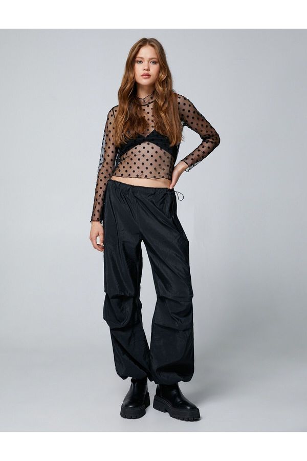 Koton Koton Парашутен панталон с джобен детайл, запушалка и закопчаване