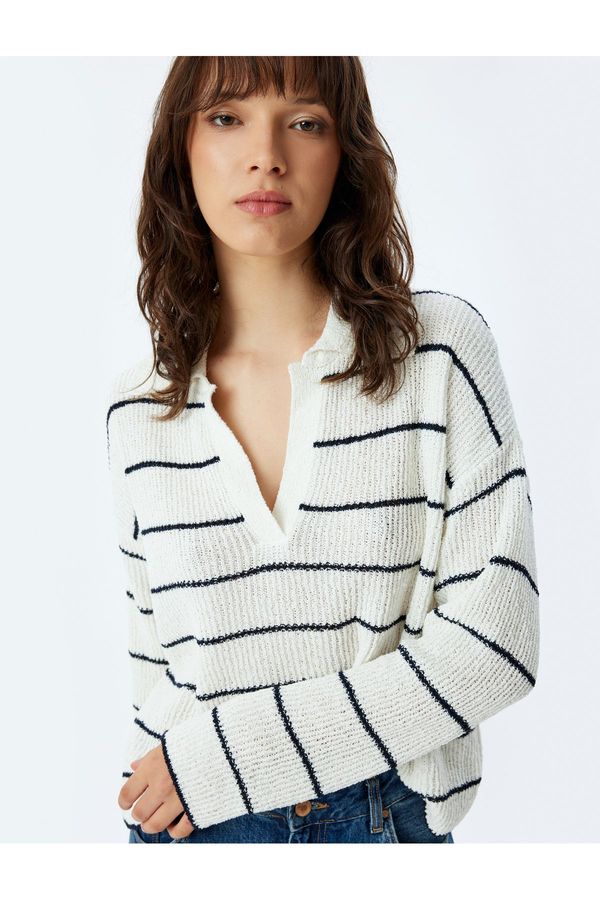 Koton Koton Polo Neck Knitted Sweater Long Sleeve Soft Texture