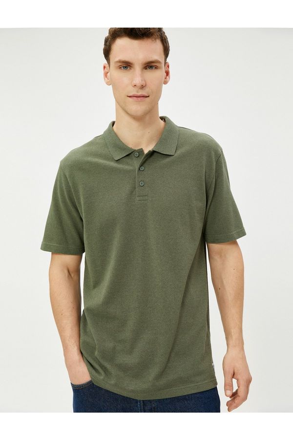 Koton Koton Polo T-Shirt with Short Sleeves and Buttons