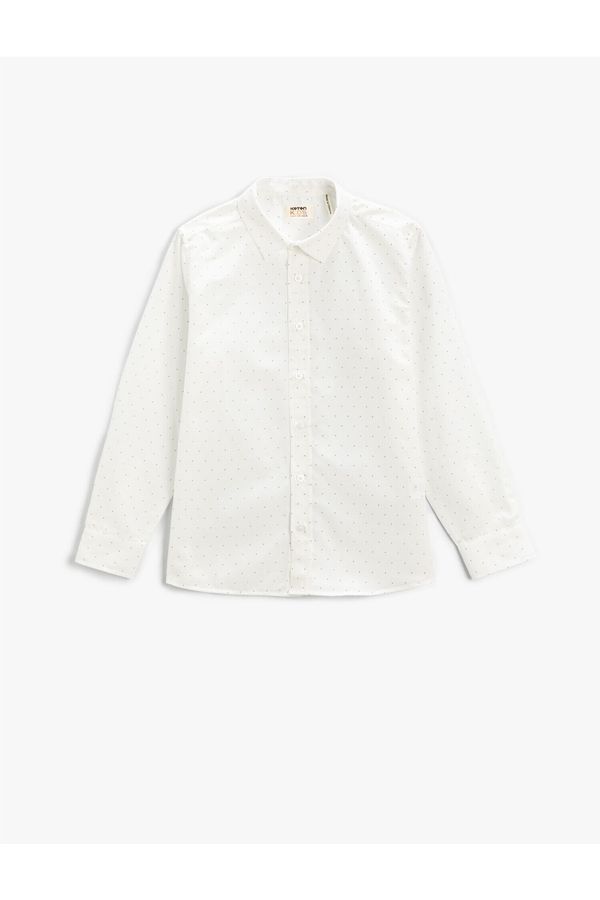 Koton Koton Poplin Shirt Long Sleeved Classic Collar
