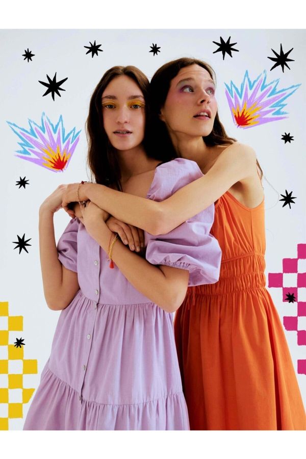 Koton Котон рокля - лилаво - смок рокля